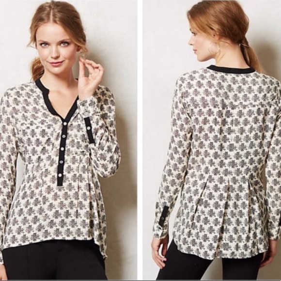 Anthropologie Tops - Anthropologie Vanessa Virginia Owl Print Top